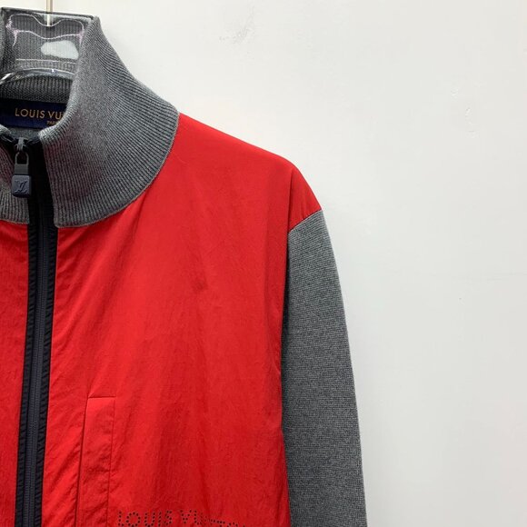 DM0128 Louis Vuitton Mens Red & Grey Full-Zip Jacket - Picture 3 of 8